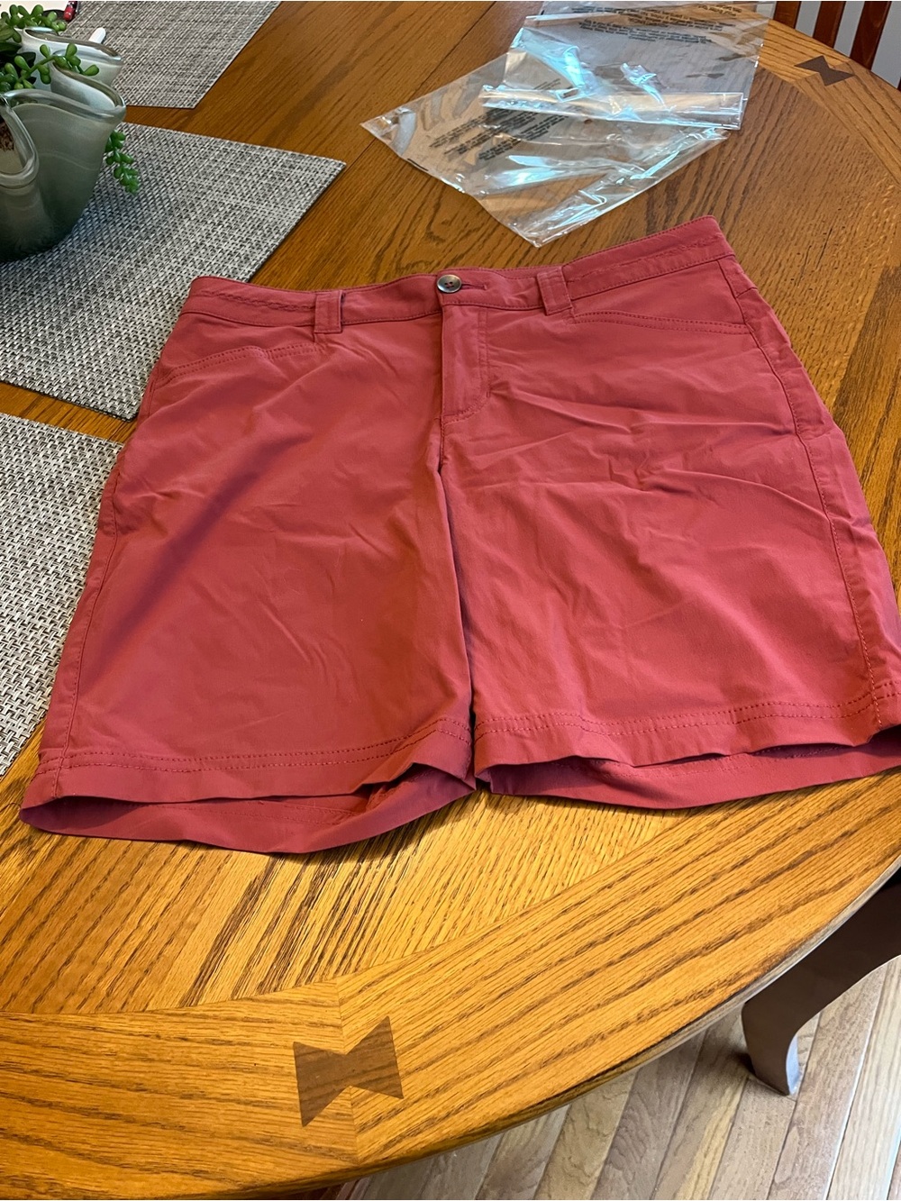 Women’s casual shorts in a coral